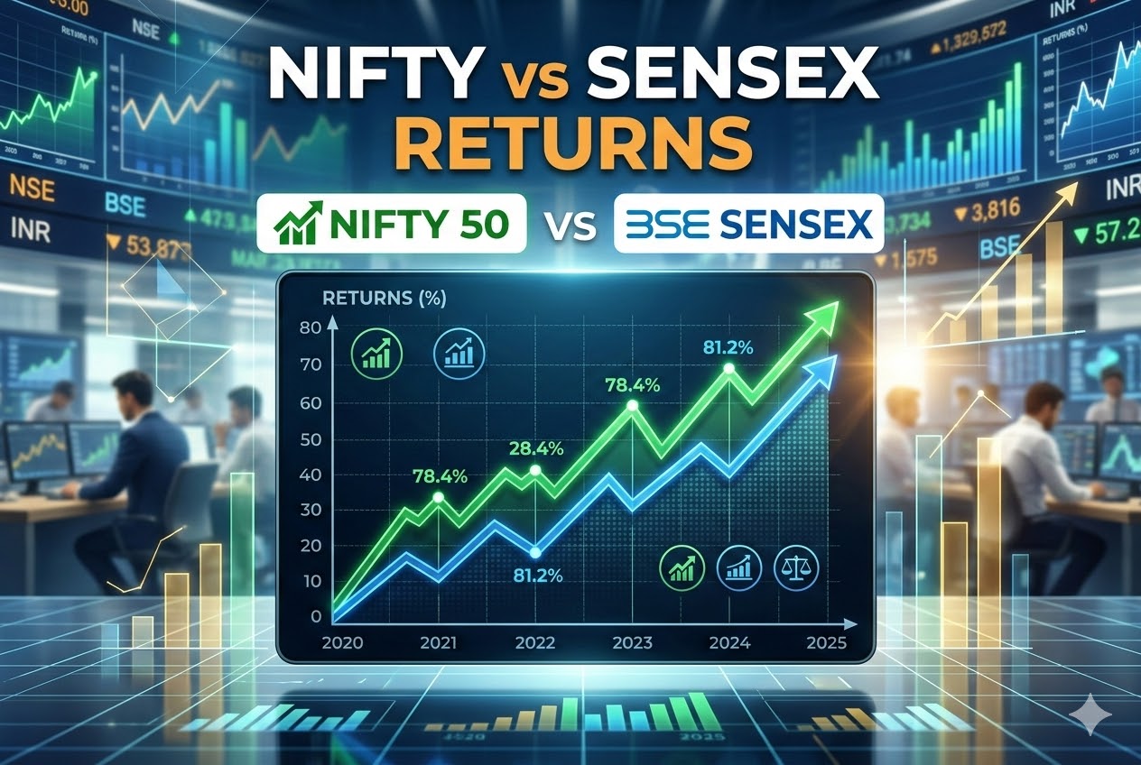 Nifty 50 vs sensex returns